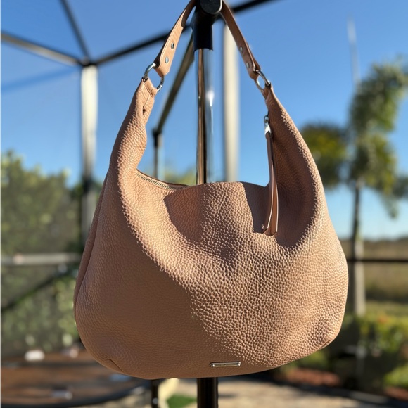 Rebecca Minkoff  | Michelle Large Genuine Leather Hobo Bag | Blush | LIKE-NEW - Picture 2 of 13